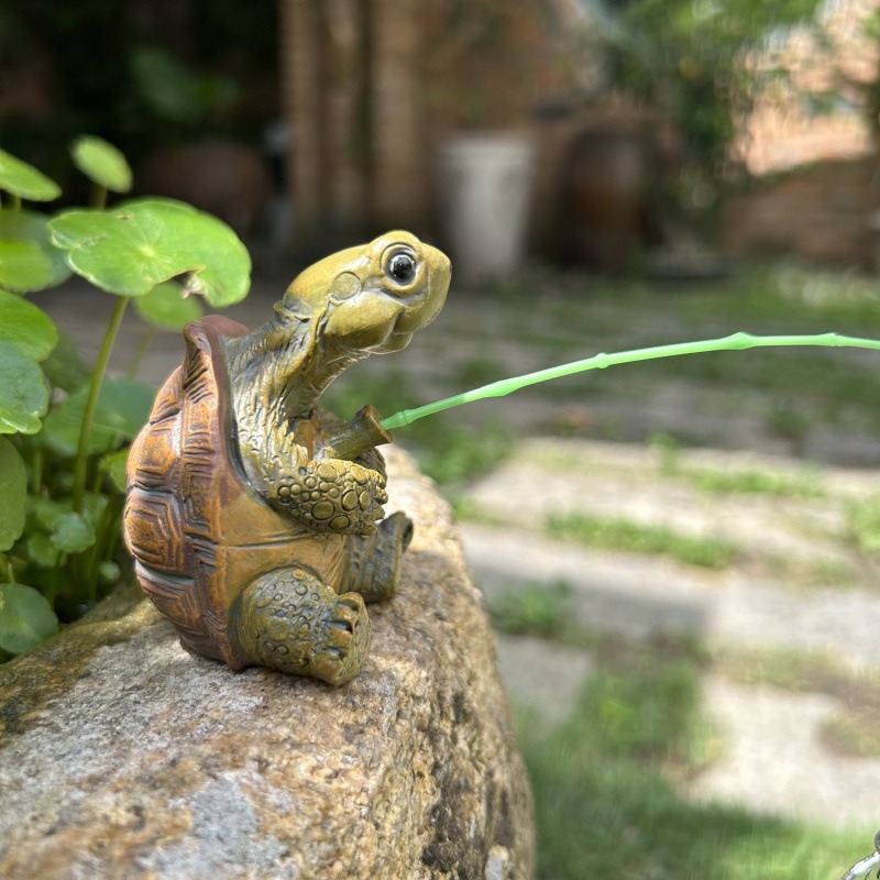 Fish Aquarium Home - Turtle fishing fish tank aquarium decoration