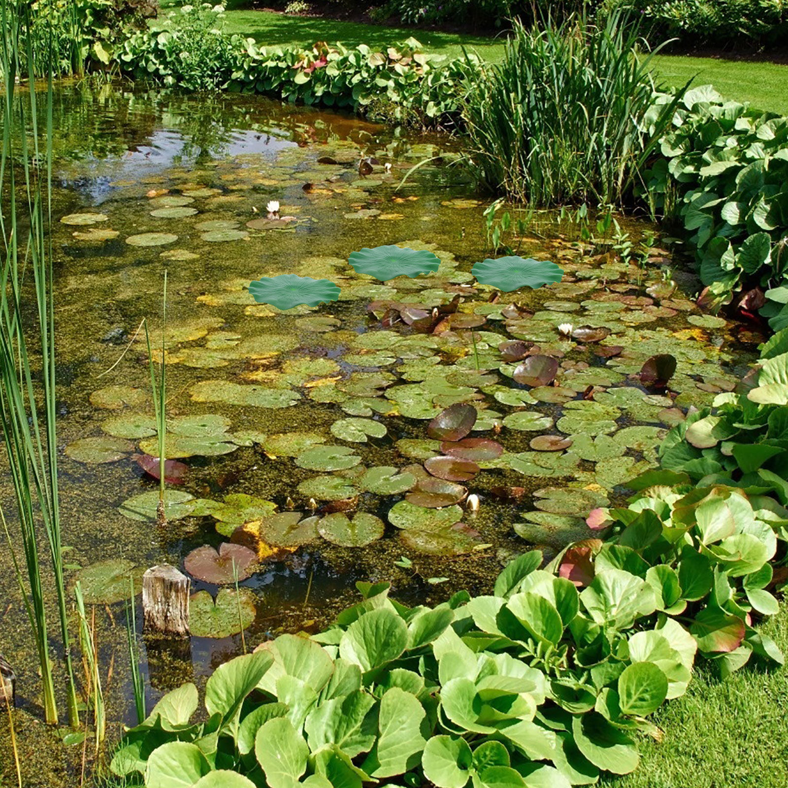 Aquarium Fish Tank - 15Pcs Artificial Lotus Leaves Simulation Floating