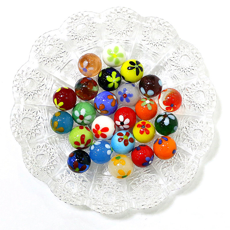 Aquarium Fish Ball - 6pcs 16mm Colorful Rare Glass Marbles