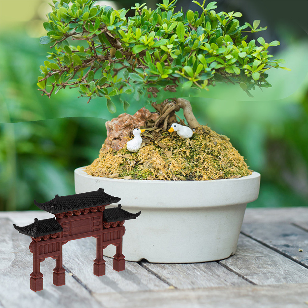 Aquarium Mini Fish - 2Pcs Mini Chinese Memorial Gate Home