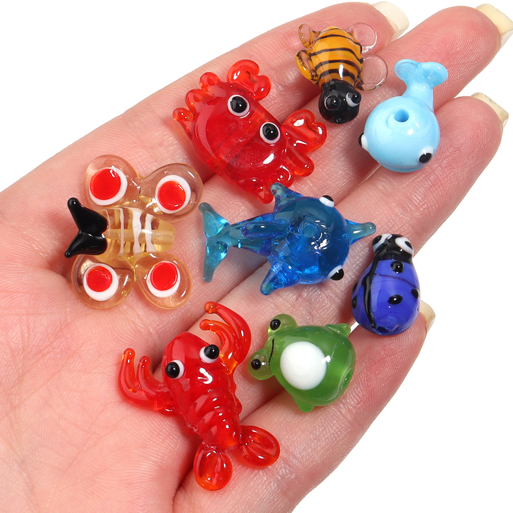 2Pcs Glass Pendant Marine Anim - Aquarium Mini Fish ulasan dan harga