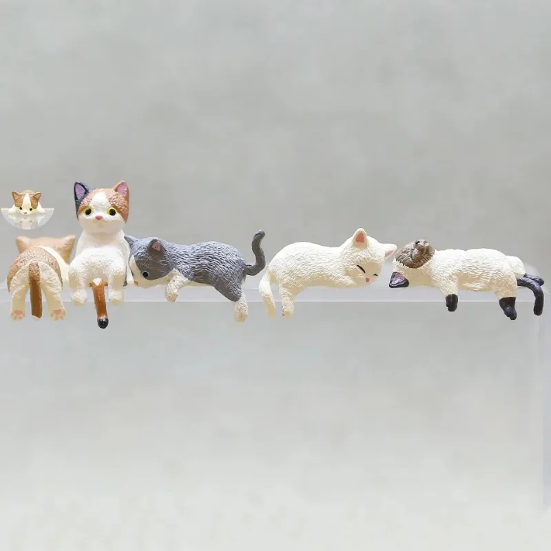 Cute Cartoon Cat Decor PVC Hom - Aquarium Mini Fish ulasan dan harga