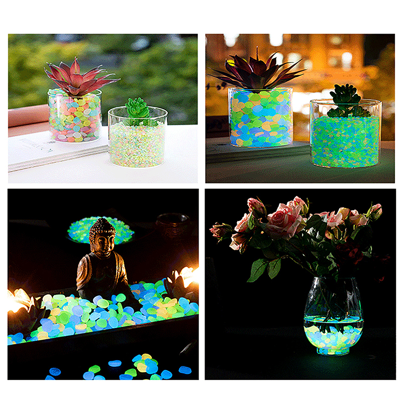C 100pcs Garden Decor Luminous - Aquarium Fish That Glow In The Dark ulasan dan harga