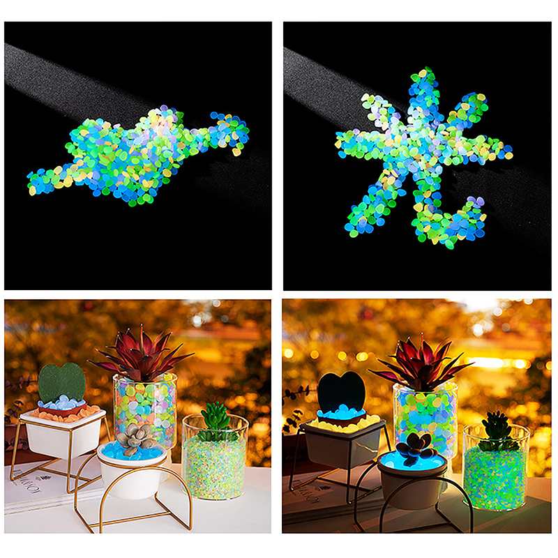 C 100pcs Garden Decor Luminous - Aquarium Fish That Glow In The Dark ulasan dan harga