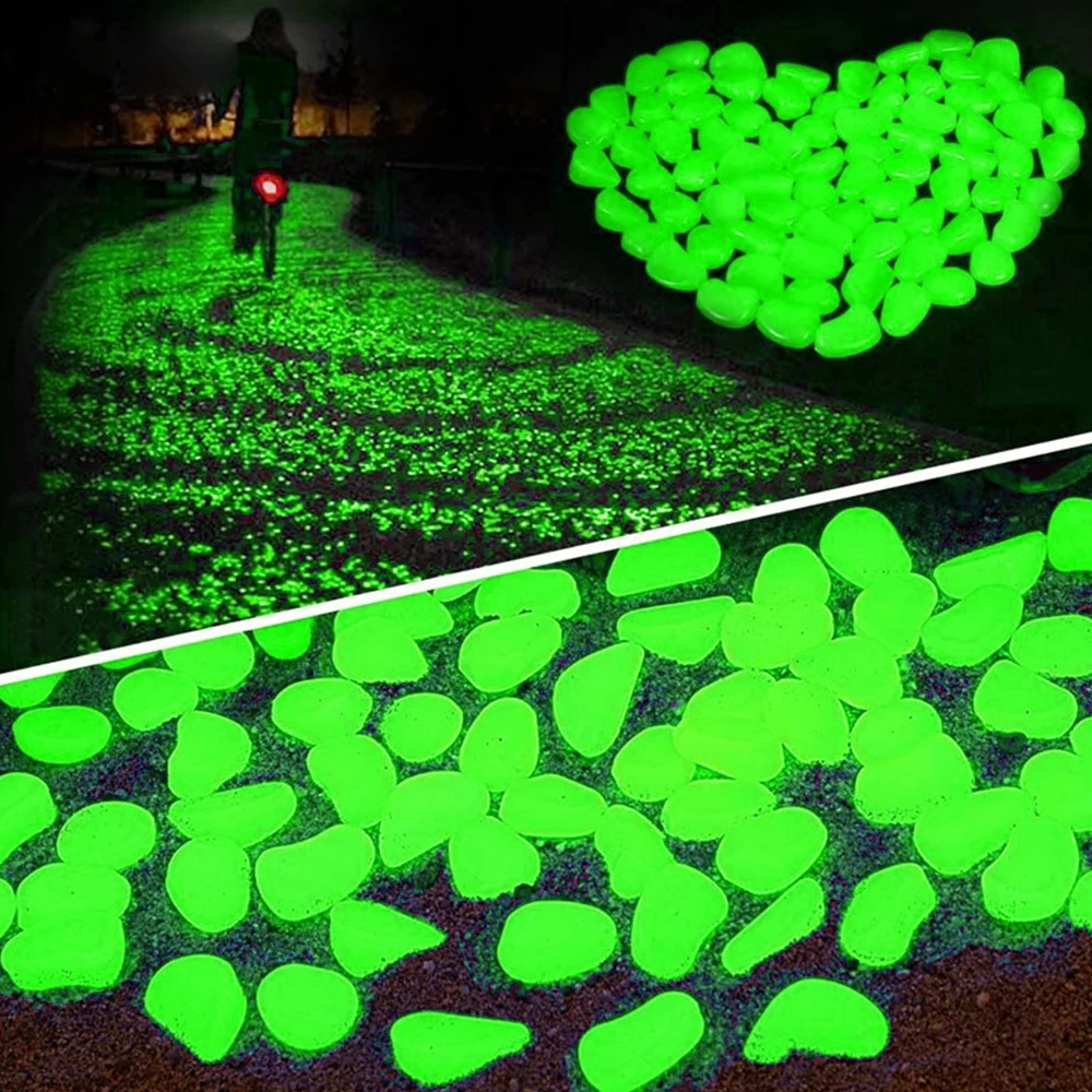 300Pcs Glow Rocks in The Dark  - Aquarium Fish That Glow In The Dark ulasan dan harga