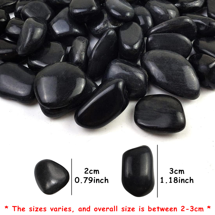 200g Black High Polished Natur - Fish Aquarium Home ulasan dan harga