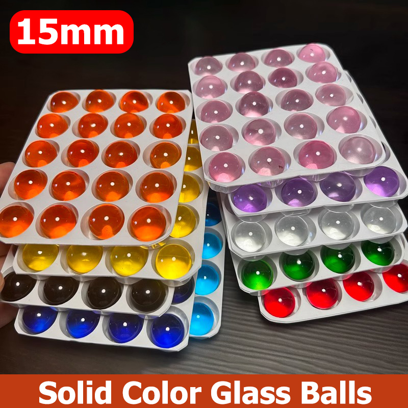10/20pcs Solid Color Glass Bal - Aquarium Fish Ball ulasan dan harga