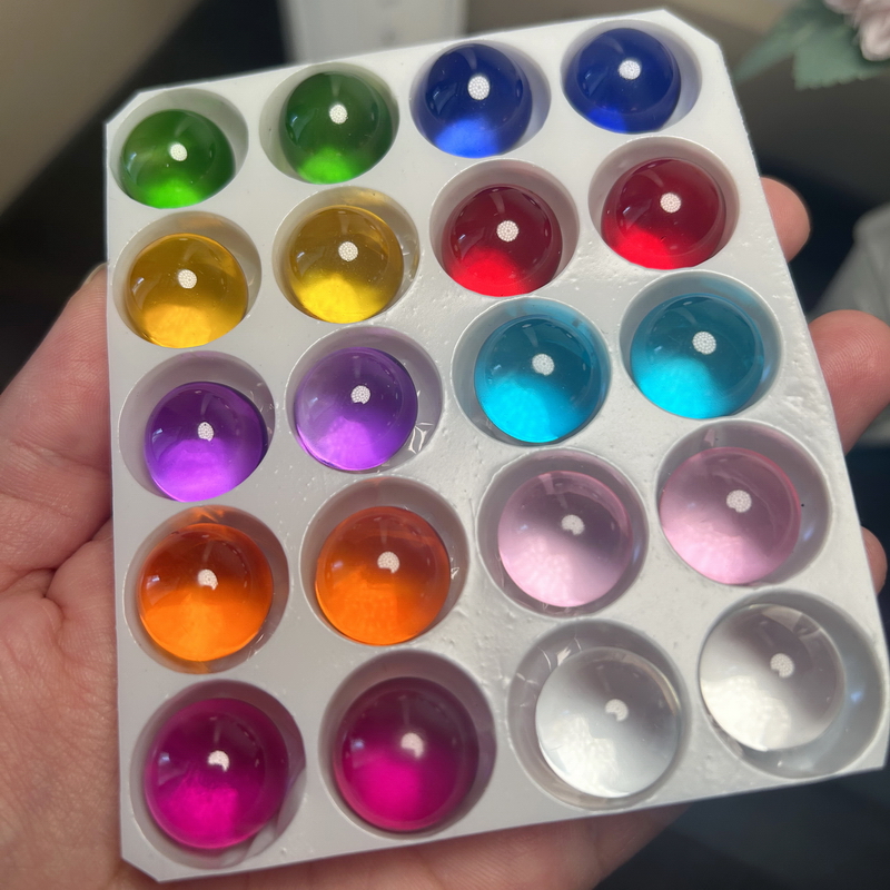 10/20pcs Solid Color Glass Bal - Aquarium Fish Ball ulasan dan harga