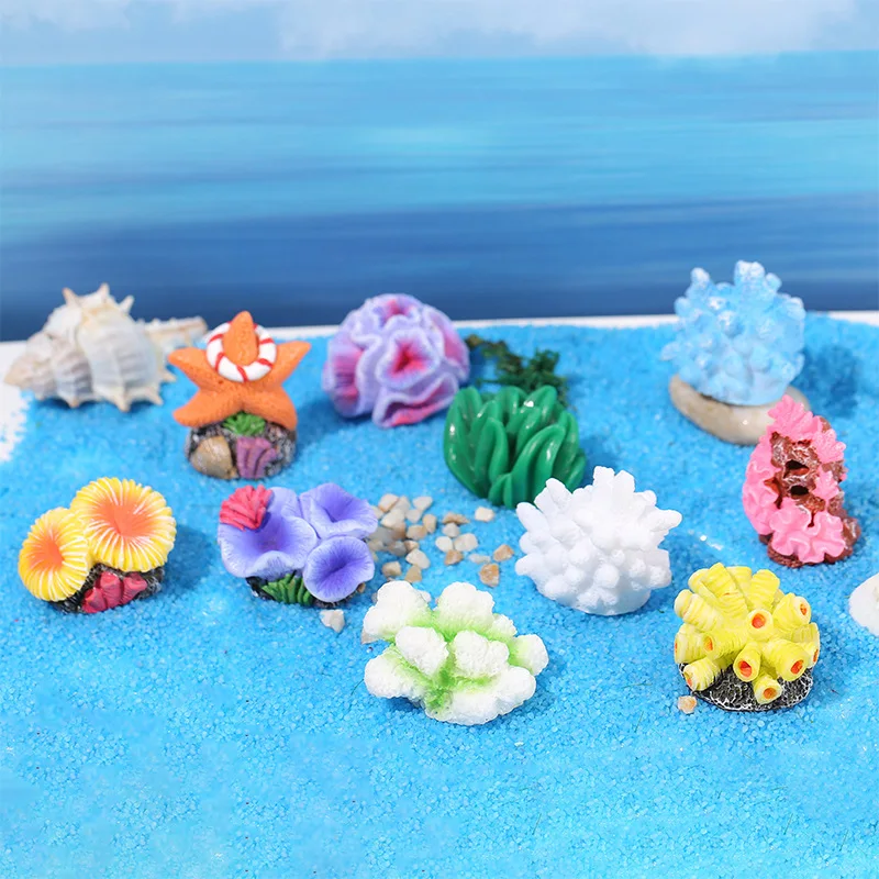 Colorful Resin Aquarium Mini A - Aquarium Mini Fish ulasan dan harga