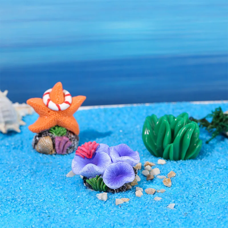 Colorful Resin Aquarium Mini A - Aquarium Mini Fish ulasan dan harga