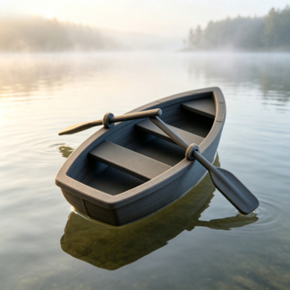 Mini Double Oar Wooden Boat Aq - Aquarium Mini Fish ulasan dan harga