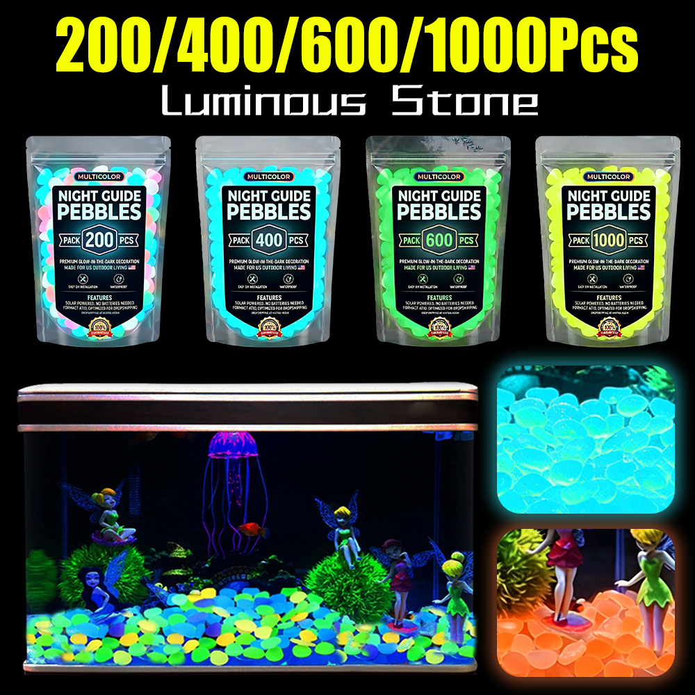 200-1000Pcs Luminous Sand Glow - Aquarium Fish That Glow In The Dark ulasan dan harga