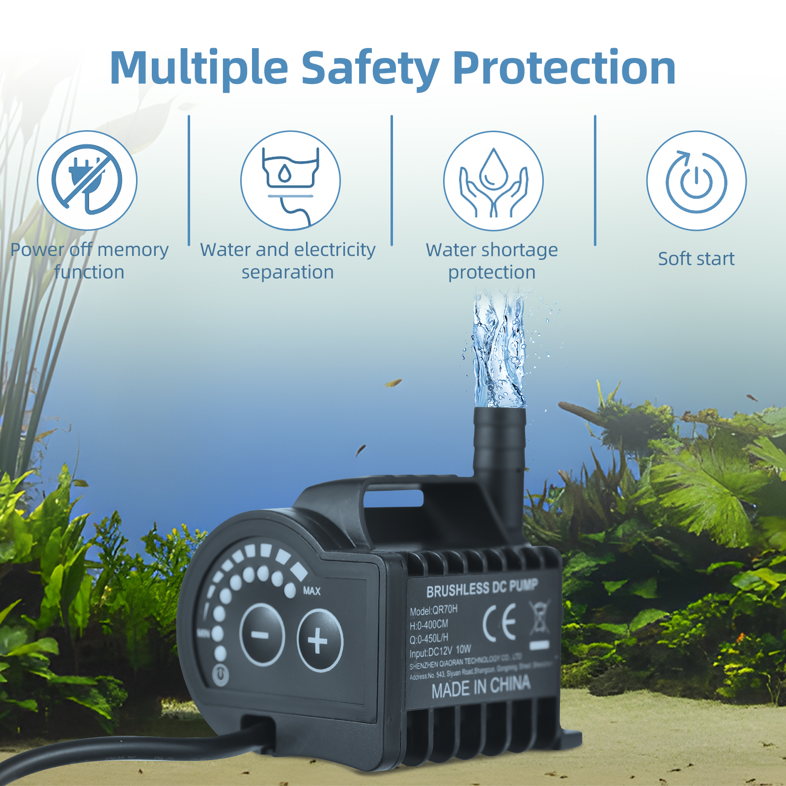 Submersible 12V Water Pump 8 L - Aquarium Mini Fish ulasan dan harga