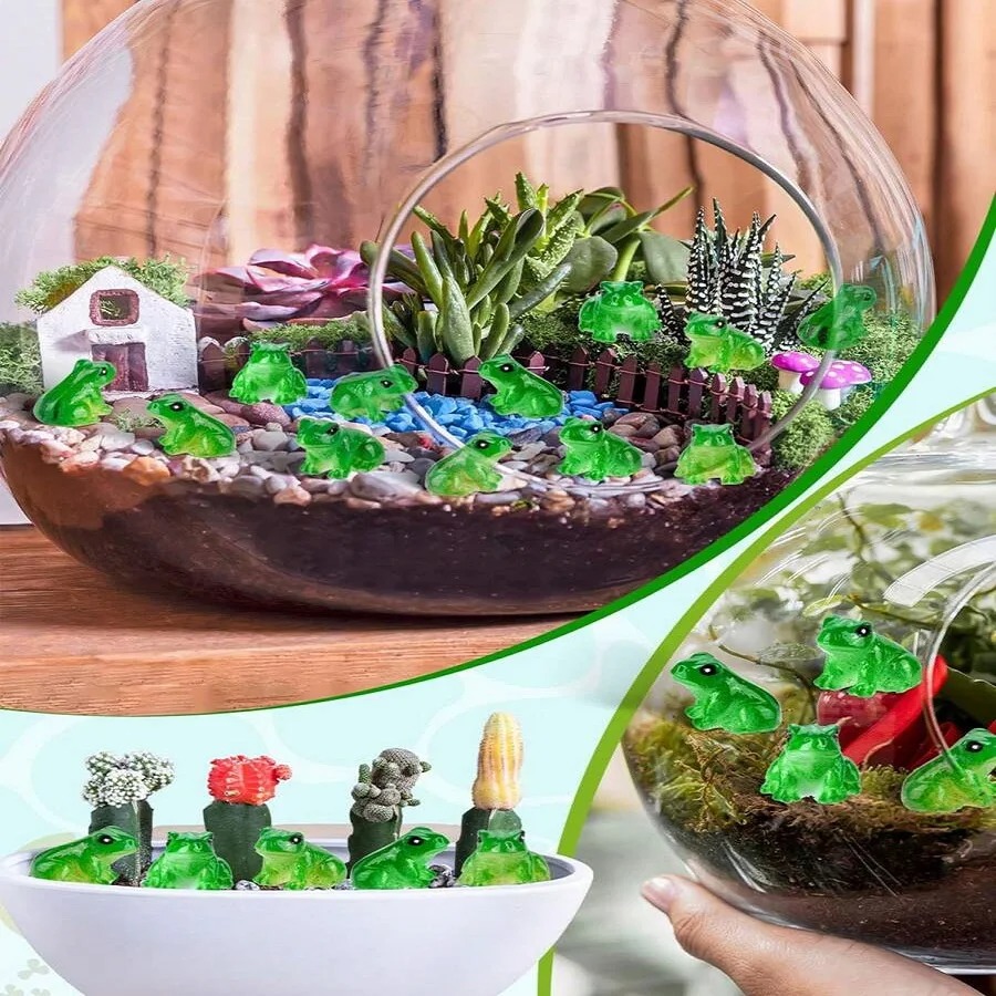 10PCS Mini Resin Frog Figurine - Aquarium Mini Fish ulasan dan harga