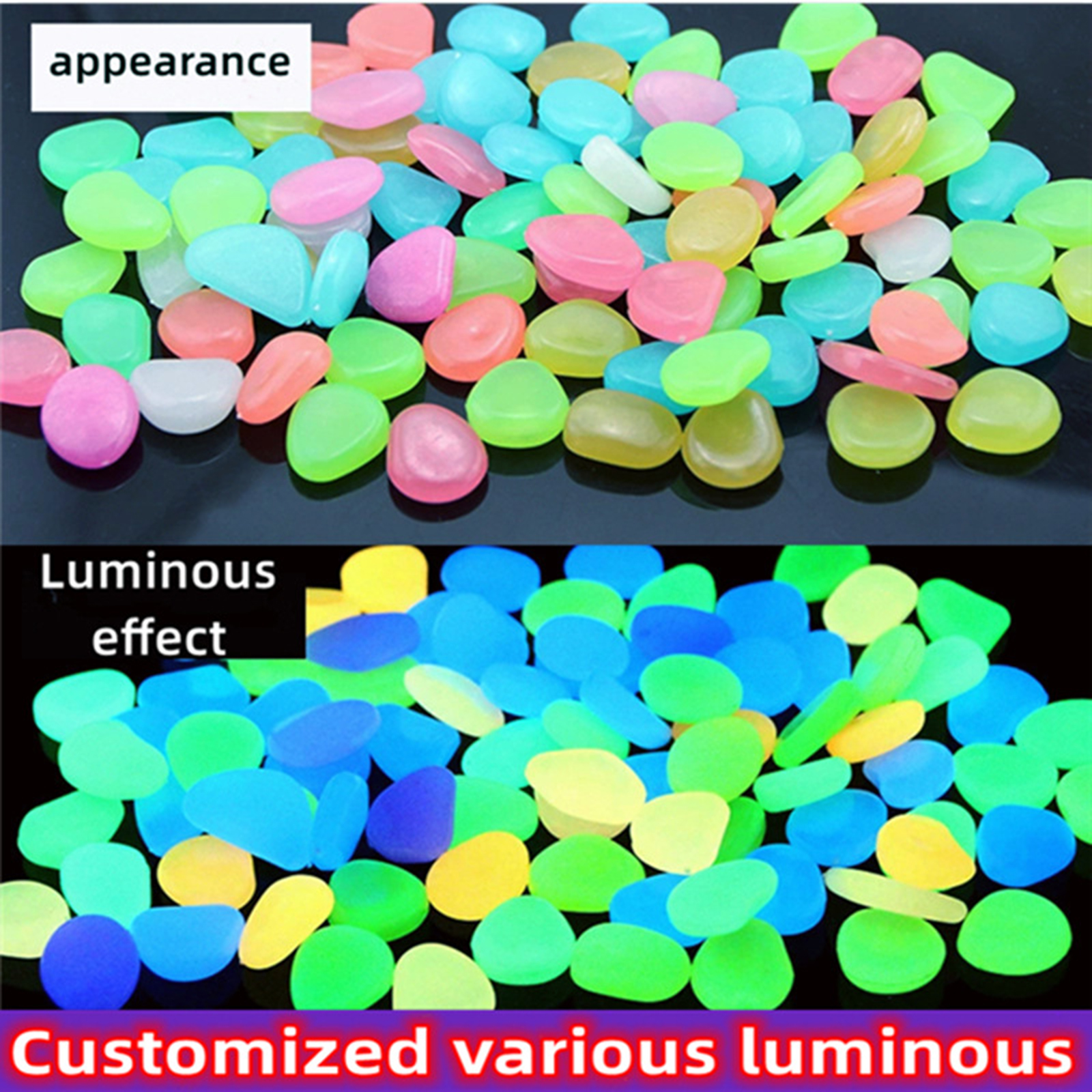 200-1000Pcs Stone Glow In Dark - Aquarium Fish That Glow In The Dark ulasan dan harga