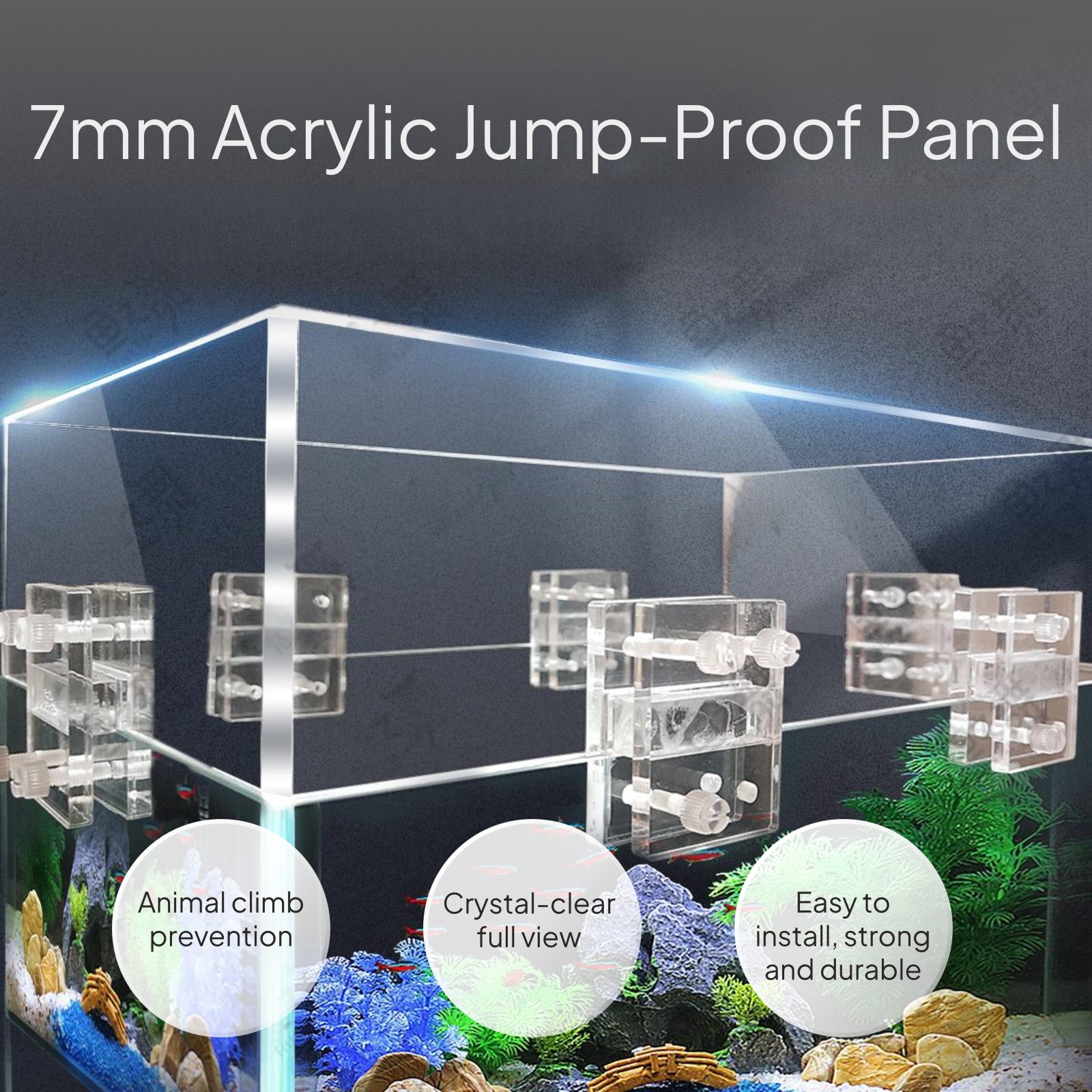 Acrylic Aquarium Jump Guard Di - Aquarium Fish Jumping ulasan dan harga
