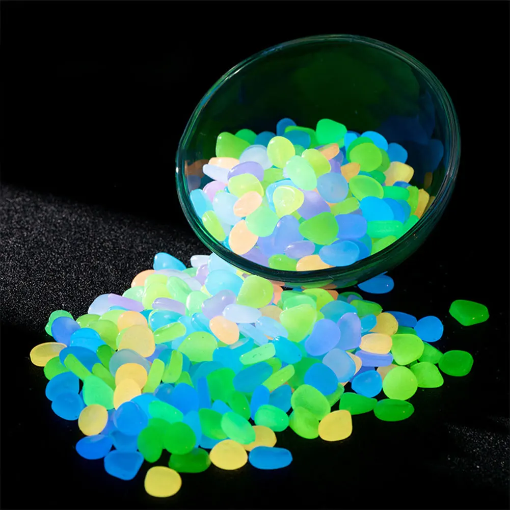 100Pcs Pebbles Glow In The Dar - Aquarium Fish That Glow In The Dark ulasan dan harga