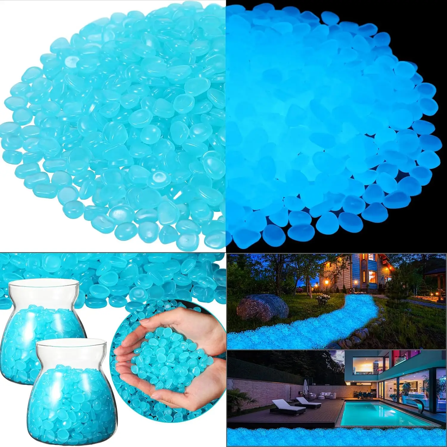 500Pcs Glow in The Dark Garden - Aquarium Fish Land ulasan dan harga